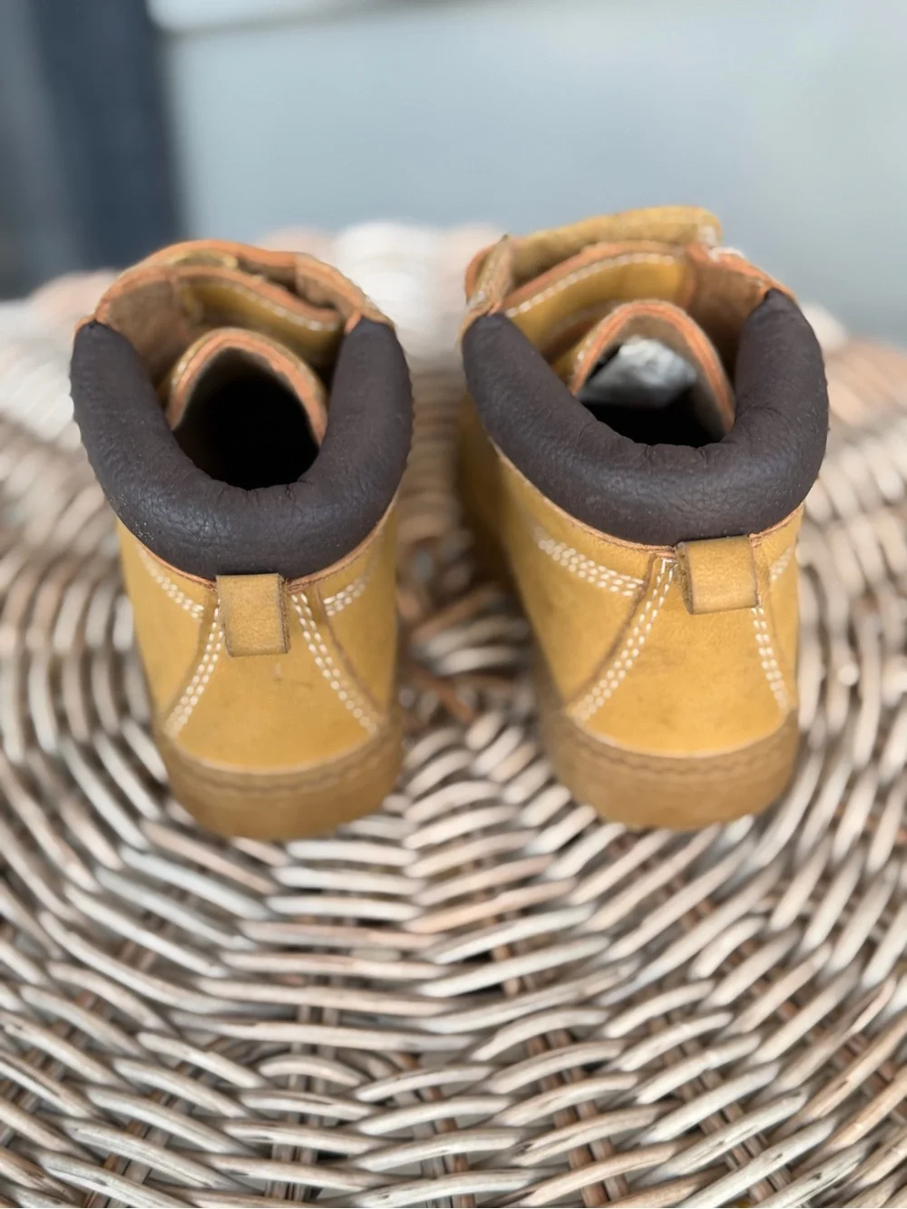 Koala Kids Toddler Wheat Brown Double Strap Ankle Boots Hook & Loop
